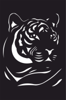 Tiger wall decor - Para archivos DXF CDR SVG cortados con láser - descarga gratuita