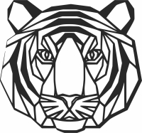 tiger face cliparts - For Laser Cut DXF CDR SVG Files - free download