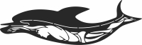 Professional swimmer in a dolphin clipart - For Laser Cut DXF CDR SVG Files - free download