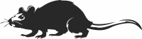 rat Silhouette - Para archivos DXF CDR SVG cortados con láser - descarga gratuita
