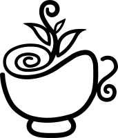 floral coffe cup art - Para archivos DXF CDR SVG cortados con láser - descarga gratuita