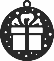 gift box christmas ornament - For Laser Cut DXF CDR SVG Files - free download