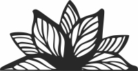 Mandala flower wall art - For Laser Cut DXF CDR SVG Files - free download