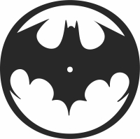 batman Wall Clock - For Laser Cut DXF CDR SVG Files - free download