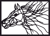 horse wall home decor - For Laser Cut DXF CDR SVG Files - free download