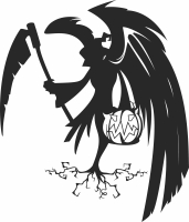 scary Halloween clipart - Para archivos DXF CDR SVG cortados con láser - descarga gratuita