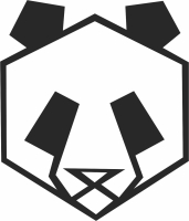 Geometric Polygon panda - Para archivos DXF CDR SVG cortados con láser - descarga gratuita