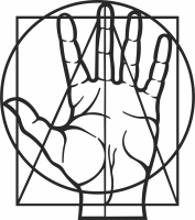 Hoagard hand l Wall Art - For Laser Cut DXF CDR SVG Files - free download