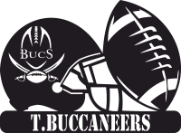Tampa Bay Buccaneers NFL helmet LOGO - For Laser Cut DXF CDR SVG Files - free download