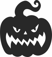 scary pumkin halloween art - For Laser Cut DXF CDR SVG Files - free download
