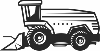 farm Harvester clipart - Para archivos DXF CDR SVG cortados con láser - descarga gratuita