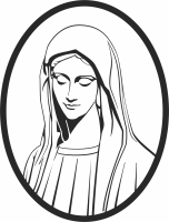 Virgin Mary wall arts - Para archivos DXF CDR SVG cortados con láser - descarga gratuita
