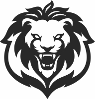 lion face clipart - For Laser Cut DXF CDR SVG Files - free download