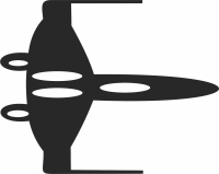 Plane Star Wars - fichier DXF SVG CDR coupe, prêt à découper pour plasma routeur laser