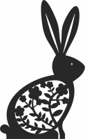 rabbit clipart - For Laser Cut DXF CDR SVG Files - free download