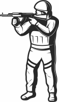 soldier clipart - For Laser Cut DXF CDR SVG Files - free download