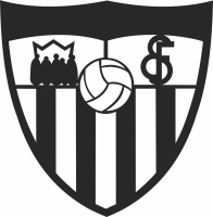 Sevilla FC football Club logo - fichier DXF SVG CDR coupe, prêt à découper pour plasma routeur laser