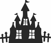 holloween scary house - For Laser Cut DXF CDR SVG Files - free download