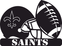 New Orleans Saints NFL helmet LOGO - fichier DXF SVG CDR coupe, prêt à découper pour plasma routeur laser