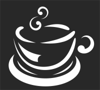 coffee cup art sign - For Laser Cut DXF CDR SVG Files - free download