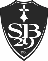 Stade Brestois 29 logo football - fichier DXF SVG CDR coupe, prêt à découper pour plasma routeur laser