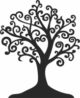 Tree clipart wall decor - For Laser Cut DXF CDR SVG Files - free download