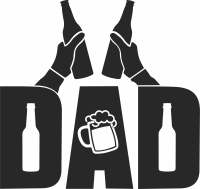dad toasting beer mugs - Para archivos DXF CDR SVG cortados con láser - descarga gratuita