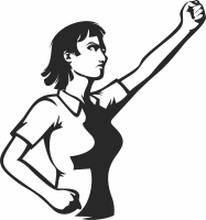 Strong woman clipart - Para archivos DXF CDR SVG cortados con láser - descarga gratuita