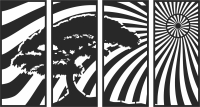 scene panels tree wall panel design - Para archivos DXF CDR SVG cortados con láser - descarga gratuita