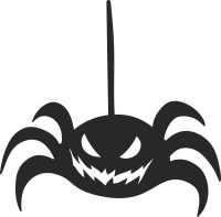 pumpkin spider halloween art - fichier DXF SVG CDR coupe, prêt à découper pour plasma routeur laser