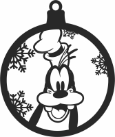 christmas goofy ball ornament - For Laser Cut DXF CDR SVG Files - free download