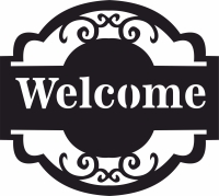Welcome Plaque - For Laser Cut DXF CDR SVG Files - free download