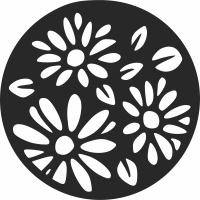flowers wall decor - Para archivos DXF CDR SVG cortados con láser - descarga gratuita