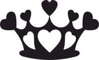 heart crown clipart - For Laser Cut DXF CDR SVG Files - free download
