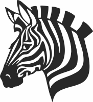 Zebra head clipart - For Laser Cut DXF CDR SVG Files - free download