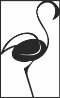 Flamingo Metal Wall Art - Para archivos DXF CDR SVG cortados con láser - descarga gratuita