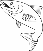 saltwater tuna fish - For Laser Cut DXF CDR SVG Files - free download