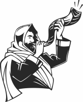 Horn Jewish cliparts - Para archivos DXF CDR SVG cortados con láser - descarga gratuita