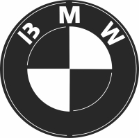 BMW logo - fichier DXF SVG CDR coupe, prêt à découper pour plasma routeur laser