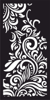 decorative panel door wall screen floral pattern - For Laser Cut DXF CDR SVG Files - free download