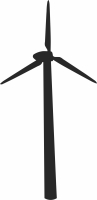 Wind Turbine Clipart - Para archivos DXF CDR SVG cortados con láser - descarga gratuita