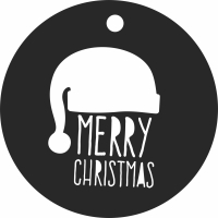Merry Christmas santa ornaments - For Laser Cut DXF CDR SVG Files - free download