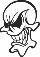 drawings of cartoon skulls - fichier DXF SVG CDR coupe, prêt à découper pour plasma routeur laser