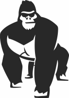 gorilla cliparts - fichier DXF SVG CDR coupe, prêt à découper pour plasma routeur laser