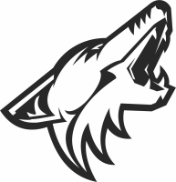 Arizona Coyotes hockey nhl team logo - fichier DXF SVG CDR coupe, prêt à découper pour plasma routeur laser