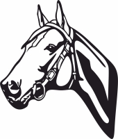 Horse face clipart - Para archivos DXF CDR SVG cortados con láser - descarga gratuita