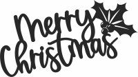 Merry christmas wall decor - For Laser Cut DXF CDR SVG Files - free download