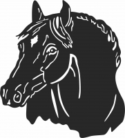 Horse face - For Laser Cut DXF CDR SVG Files - free download