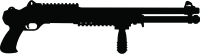 Rifle gun silhouette arms - Para archivos DXF CDR SVG cortados con láser - descarga gratuita