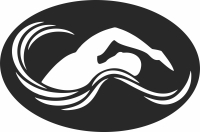 swimmer swimming cliparts - Para archivos DXF CDR SVG cortados con láser - descarga gratuita